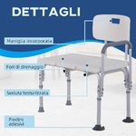 HOMCOM-Sedia-da-Doccia-con-Altezza-Regolabile-su-6-Livelli-Piedini-e-Bracciolo-Antiscivolo-Ampia-Seduta--68.5x40.5cm-