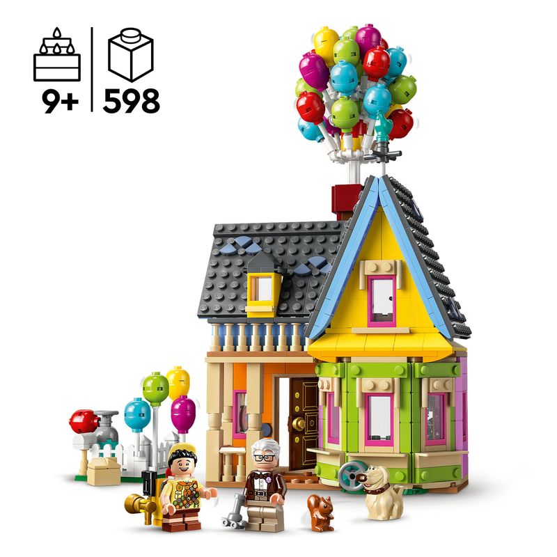 LEGO-Disney-e-Pixar-43217-Casa-di-“Up”-Modellino-con-Palloncini-e-Figure-di-Carl-Russell-e-Dug-Set-Disney-100°-Anniversario