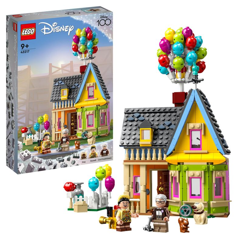 LEGO-Disney-e-Pixar-43217-Casa-di-“Up”-Modellino-con-Palloncini-e-Figure-di-Carl-Russell-e-Dug-Set-Disney-100°-Anniversario