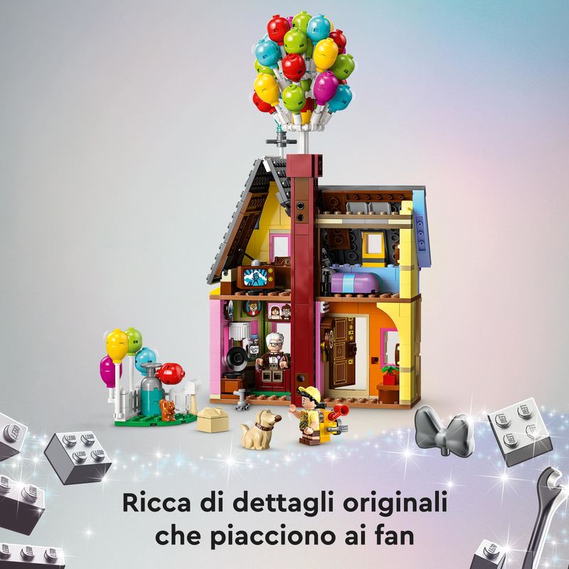 LEGO-Disney-e-Pixar-43217-Casa-di-“Up”-Modellino-con-Palloncini-e-Figure-di-Carl-Russell-e-Dug-Set-Disney-100°-Anniversario