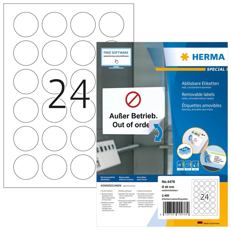 HERMA-4476-etichetta-per-stampante-Bianco-Etichetta-per-stampante-autoadesiva