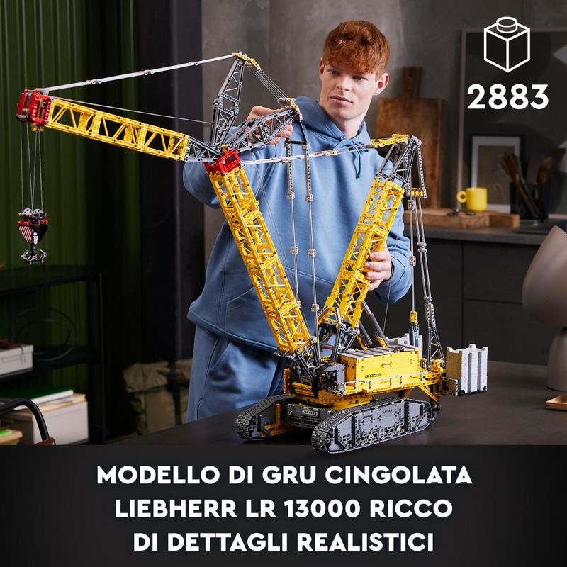 LEGO-Technic-42146-Gru-Cingolata-Liebherr-LR-13000-Veicolo-da-Cantiere-Telecomandato-con-App-Control--Modellismo-per-Adulti