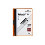 Durable DURACLIP 30 A4 cartellina con fermafoglio PVC Arancione, Bianco