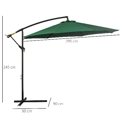 Outsunny-Ombrellone-da-Esterni-Decentrato-con-Manovella-in-Acciaio-e-Poliestere-Anti-UV-3x2.5-m-Verde