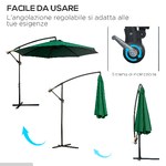 Outsunny-Ombrellone-da-Esterni-Decentrato-con-Manovella-in-Acciaio-e-Poliestere-Anti-UV-3x2.5-m-Verde