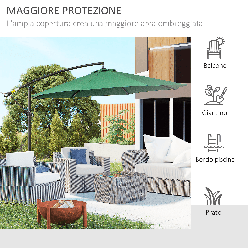 Outsunny-Ombrellone-da-Esterni-Decentrato-con-Manovella-in-Acciaio-e-Poliestere-Anti-UV-3x2.5-m-Verde