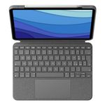 Logitech Combo Touch Custodia con Tastiera per iPad Pro 11 pollici (1a, 2a, 3a gen - 2018, 2020, 2021)