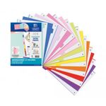 Oxford Divisori A4 Oxford Strongline - 10 posizioni - Colori diversi - 4 fori - Plastica opaca - 500 micron