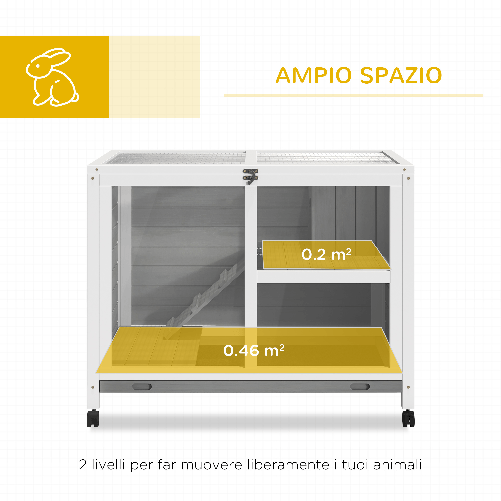 PawHut-Conigliera-in-Legno-a-2-Piani-con-Casetta-Rampa-e-Vassoio-Estraibile-91.5x53.3x73cm