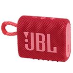 JBL GO 3 Altoparlante Bluetooth 5.1 4.2W - Resistenza all'acqua IPX7 - Autonomia fino a 5H - Mani libere - Rosso/Rosa Co