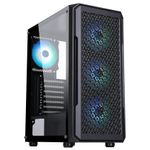 Itek Case Itek Six Triangle Gaming Middle Tower 4x12cm ARGB fan USB3 Side Panel Temp Glass