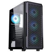 Itek Case Itek Six Triangle Gaming Middle Tower 4x12cm ARGB fan USB3 Side Panel Temp Glass