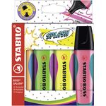 STABILO Boss Splash evidenziatore 1 pezzo(i) Verde, Arancione, Rosa, Giallo Punta smussata