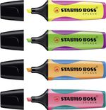 STABILO-Boss-Splash-evidenziatore-1-pezzo-i--Verde-Arancione-Rosa-Giallo-Punta-smussata