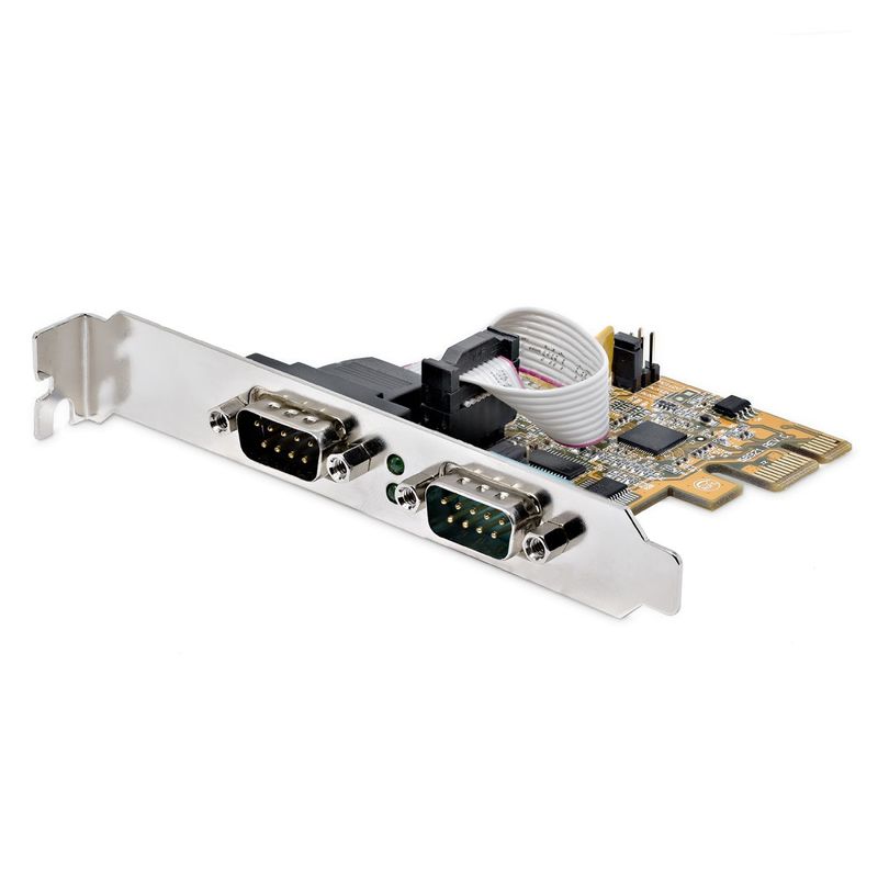 StarTech.com-Scheda-seriale-PCI-Express-a-2-porte--Scheda-di-interfaccia-seriale-da-PCIe-a-RS232--DB9--con-16C1050-UART-e-ritenzione-COM-5V-12V--Windows-e-Linux--21050-PC-SERIAL-LP-