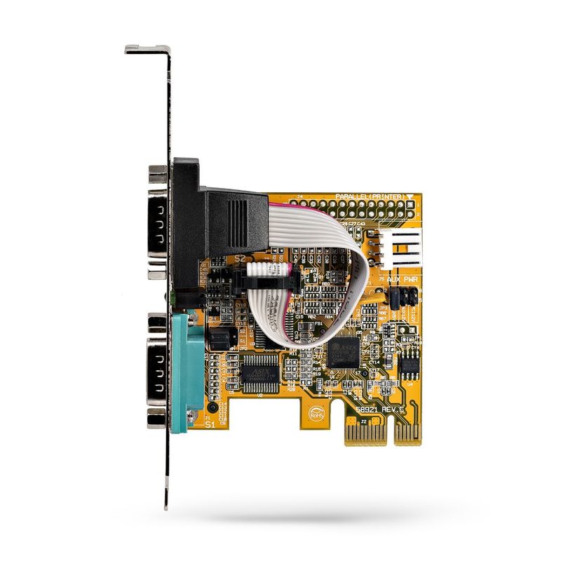StarTech.com-Scheda-seriale-PCI-Express-a-2-porte--Scheda-di-interfaccia-seriale-da-PCIe-a-RS232--DB9--con-16C1050-UART-e-ritenzione-COM-5V-12V--Windows-e-Linux--21050-PC-SERIAL-LP-