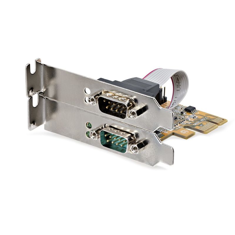 StarTech.com-Scheda-seriale-PCI-Express-a-2-porte--Scheda-di-interfaccia-seriale-da-PCIe-a-RS232--DB9--con-16C1050-UART-e-ritenzione-COM-5V-12V--Windows-e-Linux--21050-PC-SERIAL-LP-
