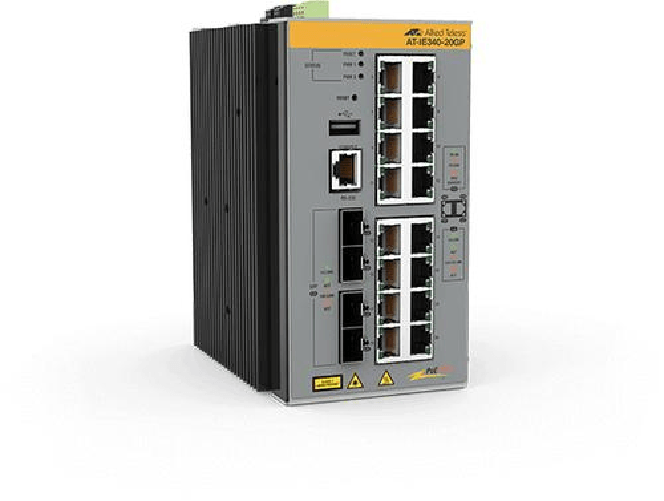 Allied Telesis AT-IE340-20GP-80 Gestito L3 Gigabit Ethernet (10/100/1000) Supporto Power over Ethernet (PoE) Grigio
