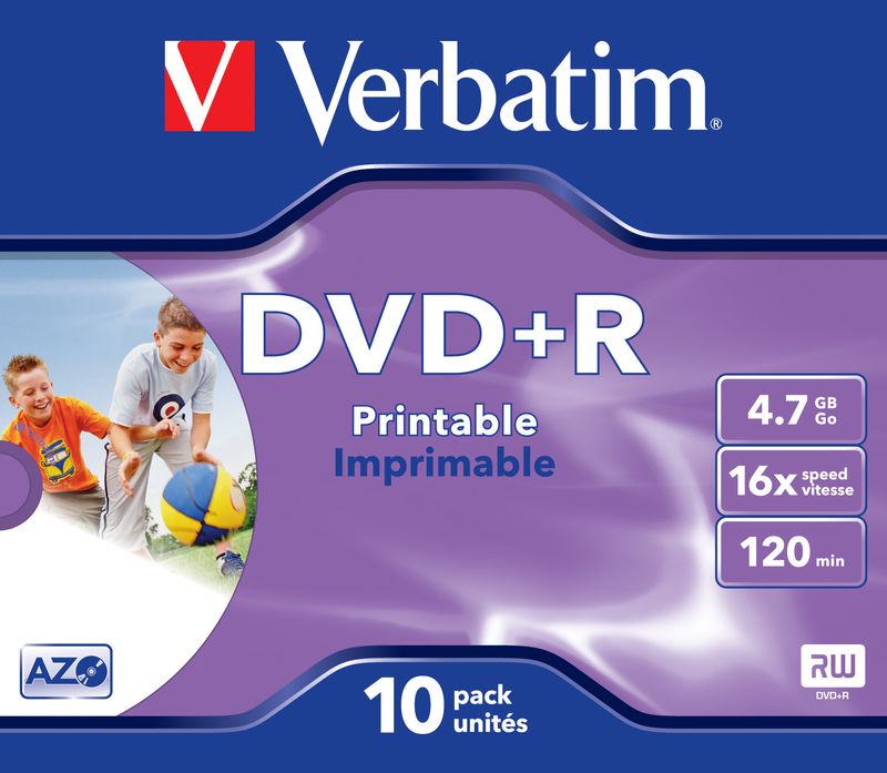 Verbatim-DVD-R-Wide-Inkjet-Printable-ID-Brand-47-GB-10-pezzo-i-