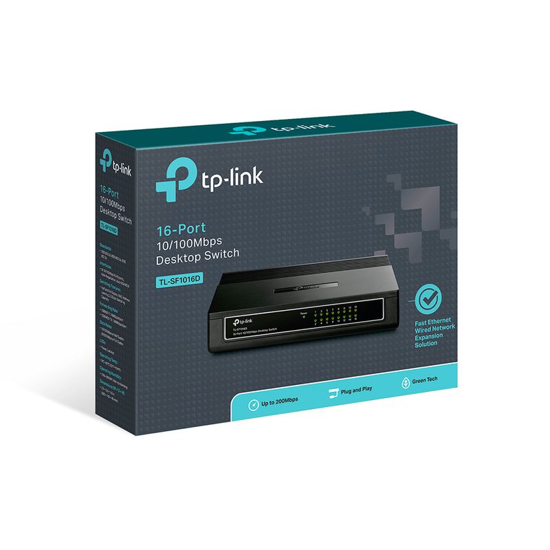 TP-Link-TL-SF1016D-Non-gestito-Fast-Ethernet--10-100--Bianco