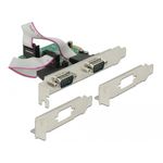 DeLock Scheda PCI Express  2 x Seriale RS-232 ad alta velocitÃ  921K con alimentazione di tensione