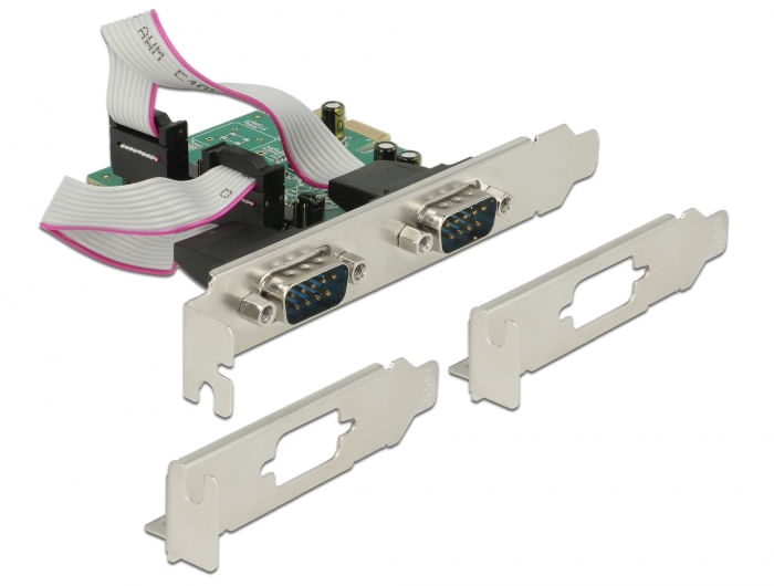 DeLock-Scheda-PCI-Express--2-x-Seriale-RS-232-ad-alta-velocitA -921K-con-alimentazione-di-tensione---Adattatore-seriale--