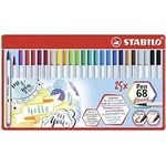 STABILO Pen 68 brush marcatore Multicolore 25 pz