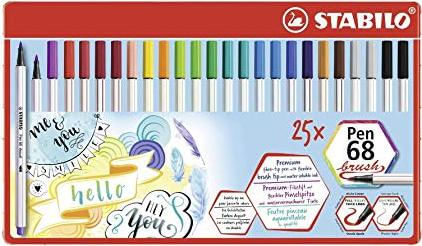 STABILO-Pen-68-brush-marcatore-Multicolore-25-pz