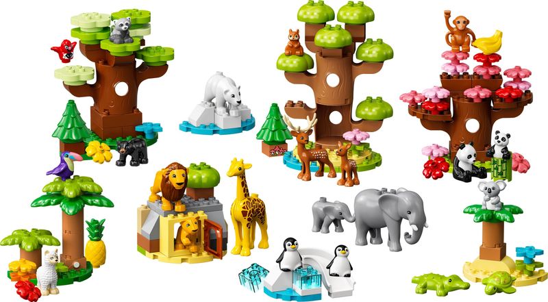 LEGO-DUPLO-10975-Animali-del-Mondo-Tappetino-da-Gioco-con-Leone-Giocattolo-e-Mattoncino-con-Suoni-Giochi-per-Bambini