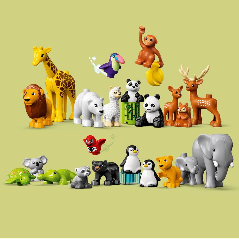 LEGO-DUPLO-10975-Animali-del-Mondo-Tappetino-da-Gioco-con-Leone-Giocattolo-e-Mattoncino-con-Suoni-Giochi-per-Bambini