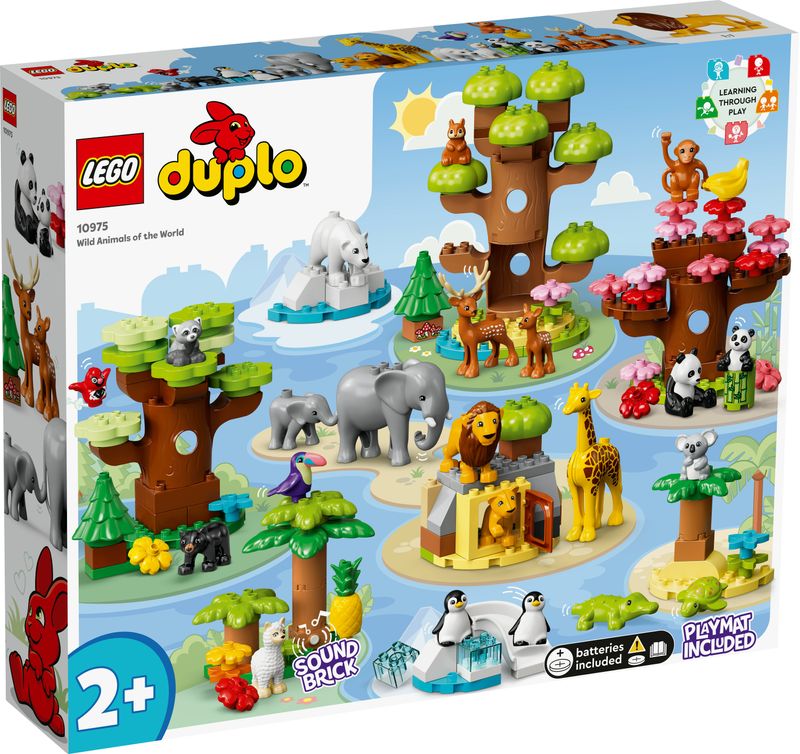 LEGO-DUPLO-10975-Animali-del-Mondo-Tappetino-da-Gioco-con-Leone-Giocattolo-e-Mattoncino-con-Suoni-Giochi-per-Bambini