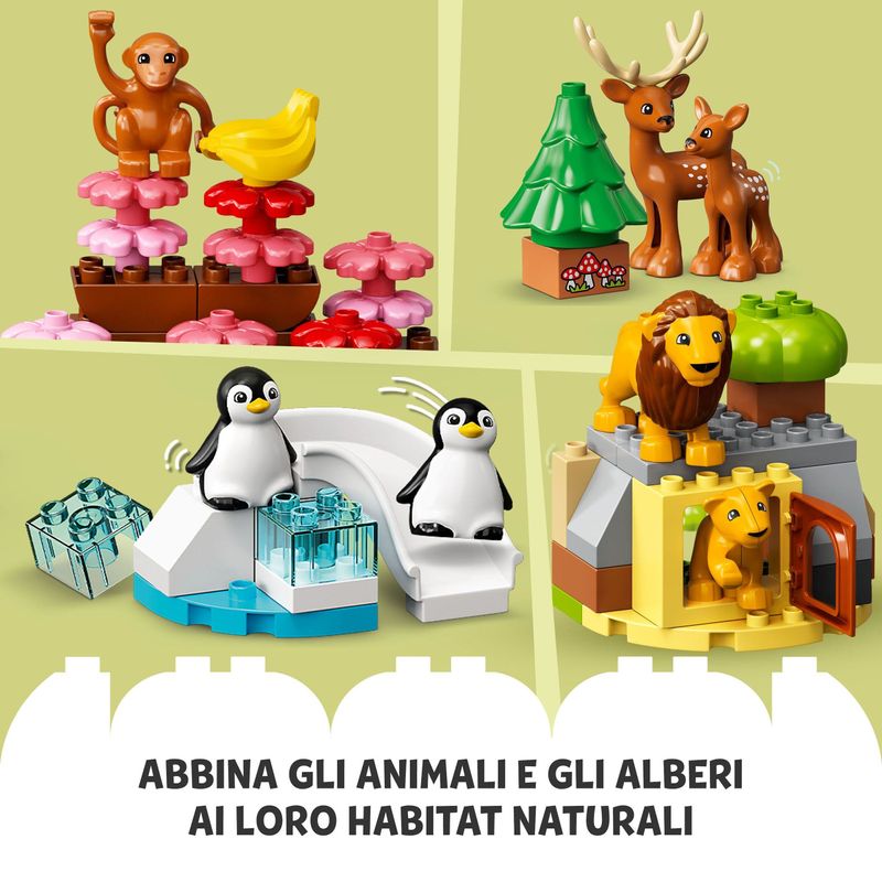 LEGO-DUPLO-10975-Animali-del-Mondo-Tappetino-da-Gioco-con-Leone-Giocattolo-e-Mattoncino-con-Suoni-Giochi-per-Bambini