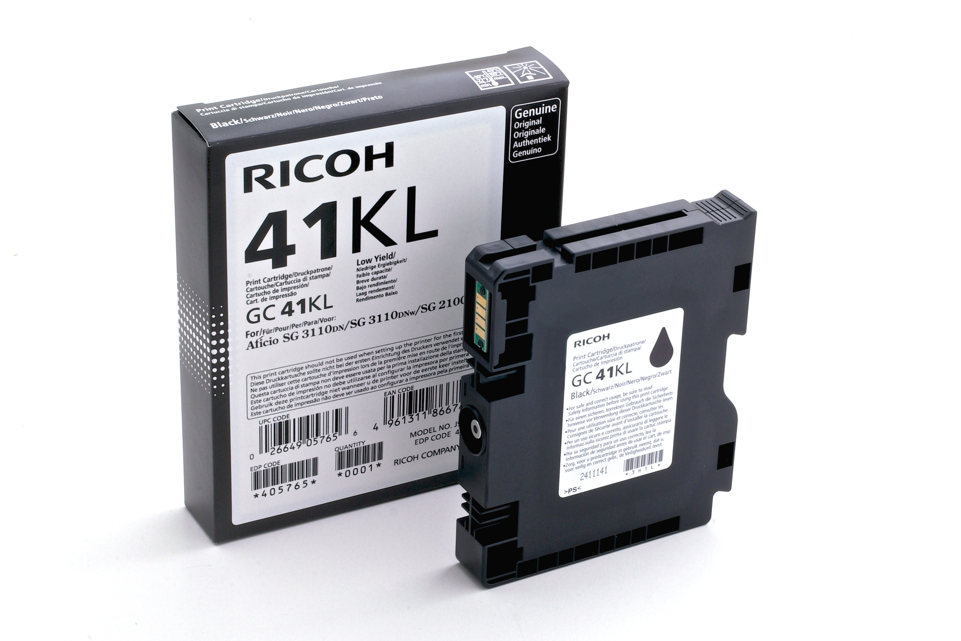 RICOH CARTUCCIA INK NERO PER SG2100N SG3110DN/DNW 405765 Ricoh 405765 cartuccia d'inchiostro 1 pz Originale Nero
