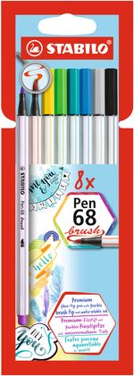 STABILO-Pen-68-brush-marcatore-Multicolore-8-pezzo-i-