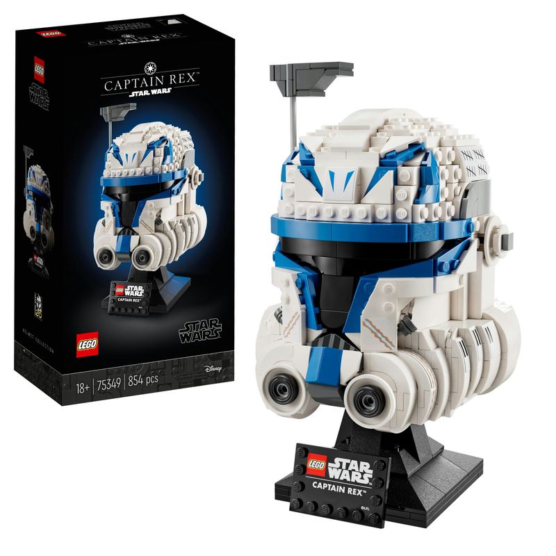 LEGO-Star-Wars-75349-Casco-di-Captain-Rex-Set-Serie-Caschi-2023-Collezione-per-Adulti-da-The-Clone-Wars-Idee-Regalo