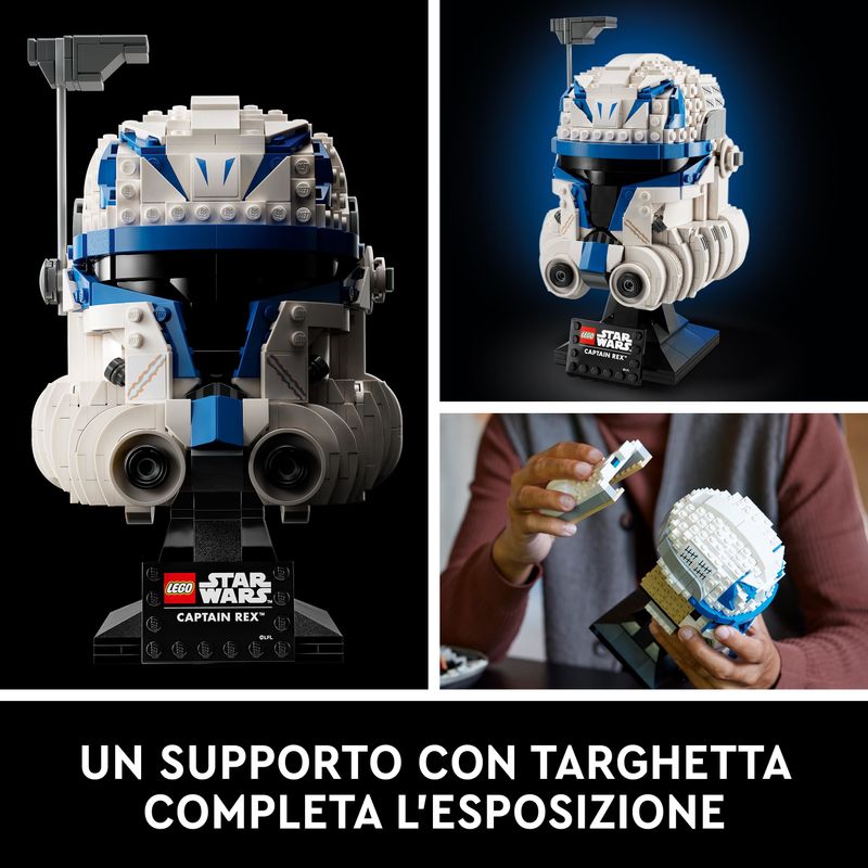 LEGO-Star-Wars-75349-Casco-di-Captain-Rex-Set-Serie-Caschi-2023-Collezione-per-Adulti-da-The-Clone-Wars-Idee-Regalo