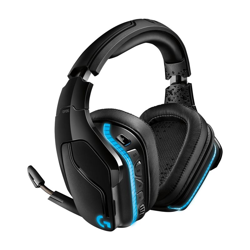 Logitech-G-Logitech-G935-Cuffie-Gaming-RGB-Wireless-Audio-Surround-7.1-Cuffie-DTS--X-2.0-Driver-Pro-G-50--mm-2.4-GHz-Wireless-Microfono-Flip-to-Mute-Tasti-G-PC-Mac-Xbox-One-PS4-Nintendo-Nero