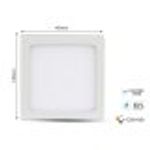 V-TAC Plafoniera Pannello Led Slim Montaggio a Plafone Quadrato 140X140X24mm 12W 3000K SKU-4913