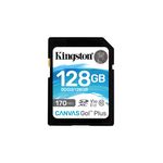 Kingston Technology Scheda SDXC Canvas Go Plus 170R C10 UHS-I U3 V30 da 128GB (128GB SDXC CANVAS GO PLUS 170R - C10 UHS-