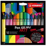 STABILO Pen 68 MAX marcatore Beige, Nero, Blu, Marrone, Verde, Azzurro, Verde chiaro, Arancione, Rosa, Viola, Rosso