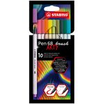 STABILO Pen 68 brush ARTY marcatore Colori assortiti 10 pz