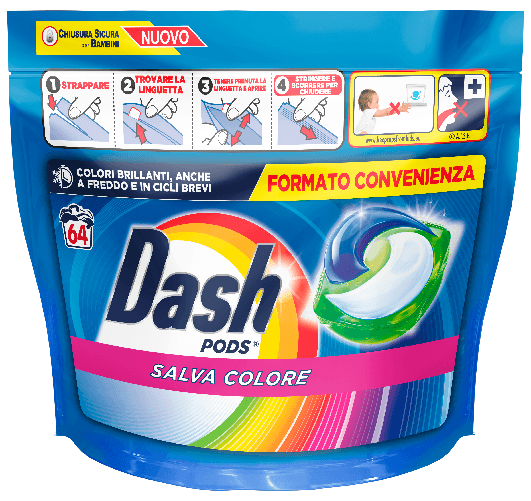 Dash Lavatrice Ecodosi 64 Pezzi  Colore Made In Italy