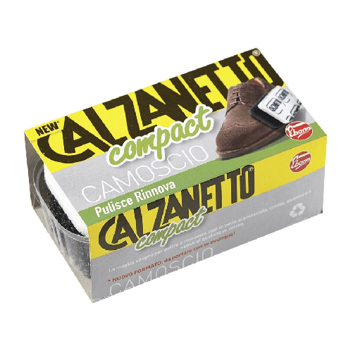 Calzanetto Lucido Spugna Camoscio Compact