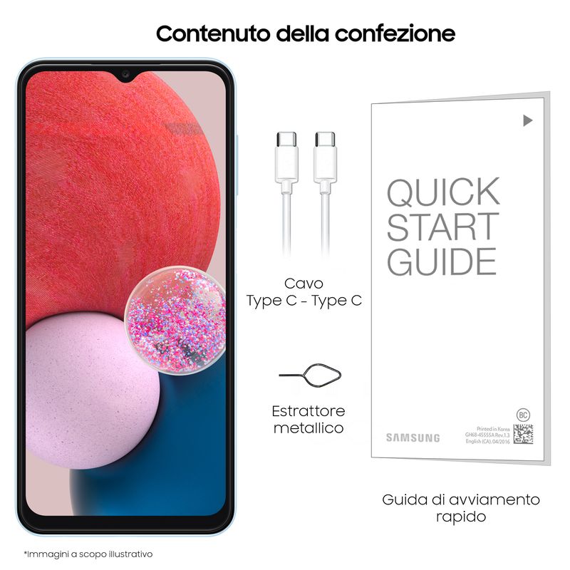 Samsung-Galaxy-A13-168-cm--6.6---Doppia-SIM-Android-12-4G-USB-tipo-C-4-GB-128-GB-5000-mAh-Azzurro