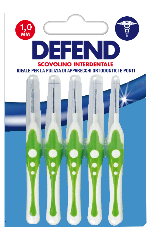 Defend Scovolini Interdentali 5 Pezzi  0,6 Mm Made In Italy