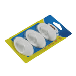 Blister 3 Ganci Plastica Adesivi Bianco marca artex