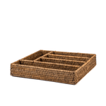 H&H Porta posate in rattan 5 posti cm 34x32x6,5