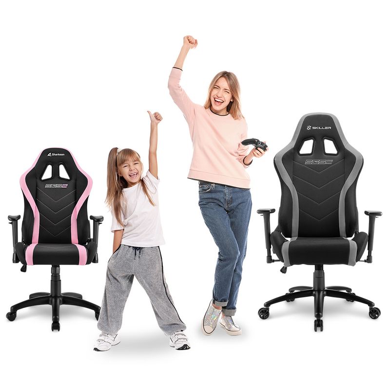 Sharkoon-Skiller-SGS2-Jr.-Sedia-per-gaming-universale-Seduta-imbottita-Nero-Rosa