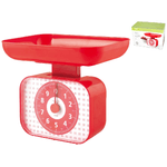 Bilancia Da Cucina Meccanica Abs Rosso Kg10 Habi