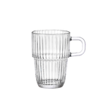 Bormioli Rocco 12 mug Barshine in vetro trasparente, impilabile, cl 31,5